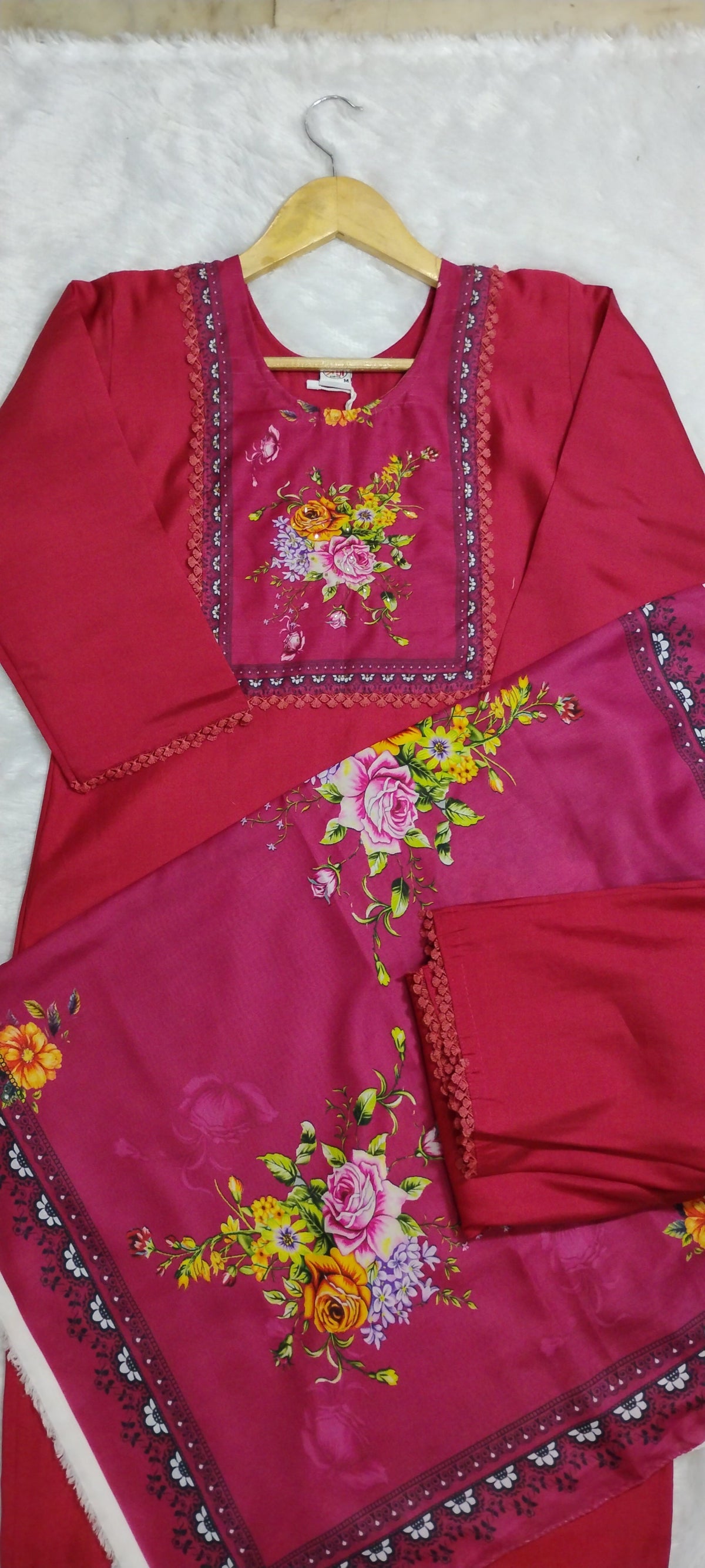 PREMIUM SILK KURTI SET WITH DIGITAL PRINTED DUPATTA