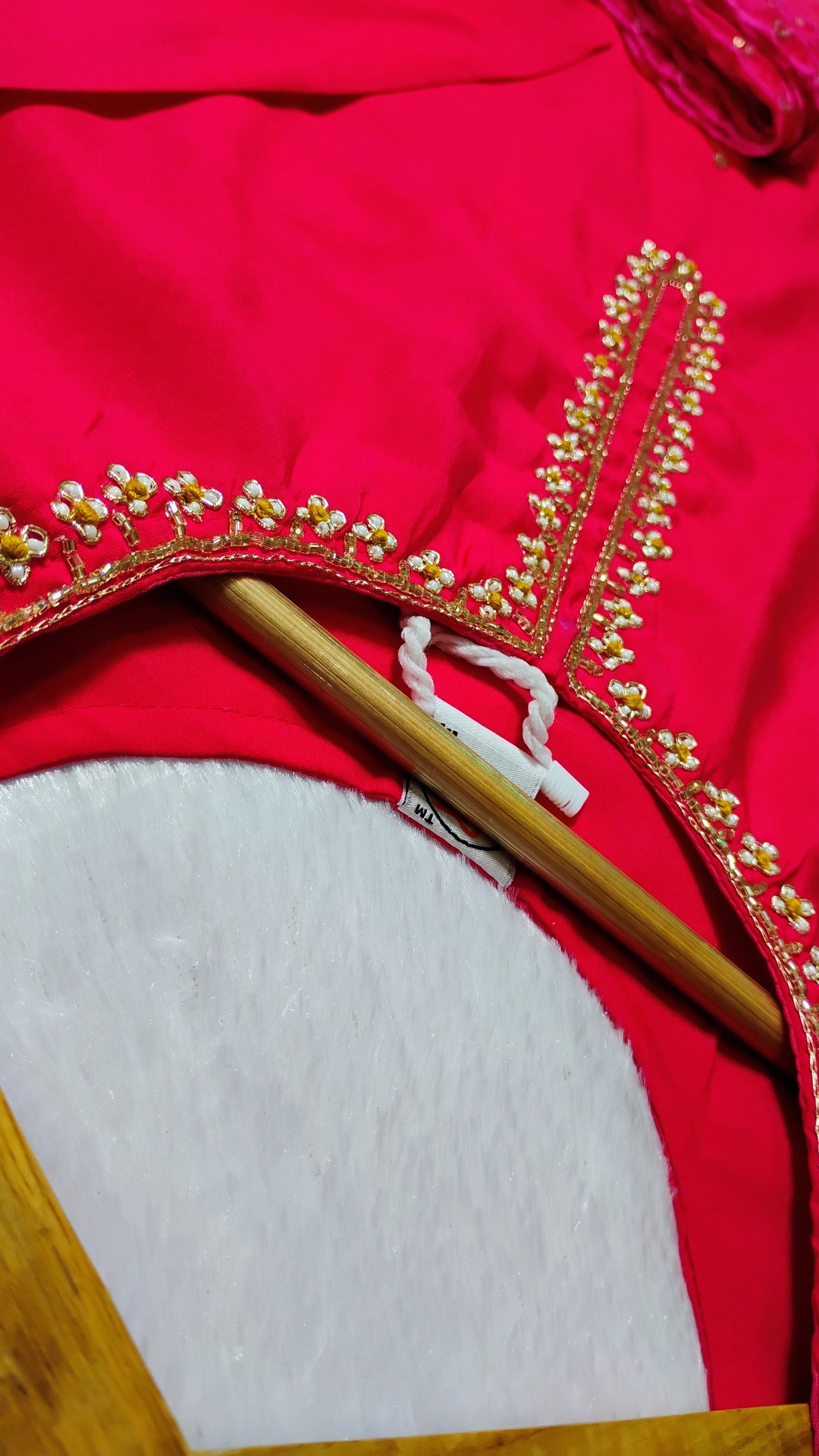 PINK DESIGNER KURTA SET WITH HANDWORK AND ORGANZA DUPATTA