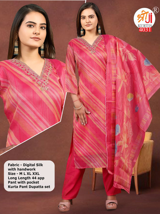 Best Selling Digital Printed Leheriya Set With Dupatta