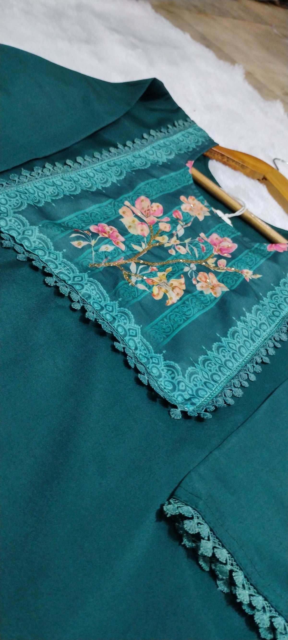 Trendy Silk Designer Set with Printed Dupatta