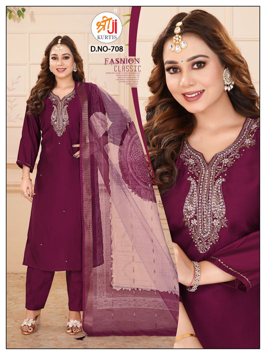 New Launched Kurti Pant Dupatta Set